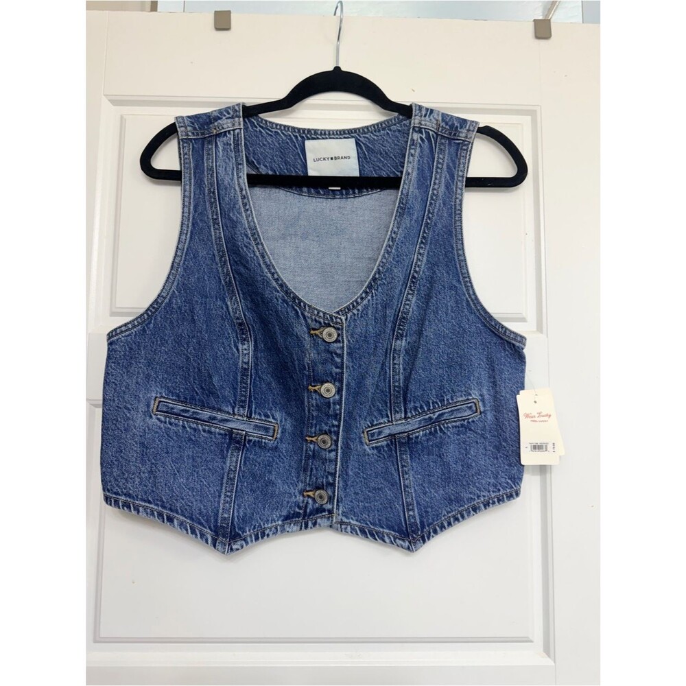 Lucky Brand Jean Vest - Large